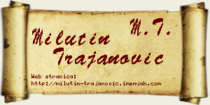 Milutin Trajanović vizit kartica